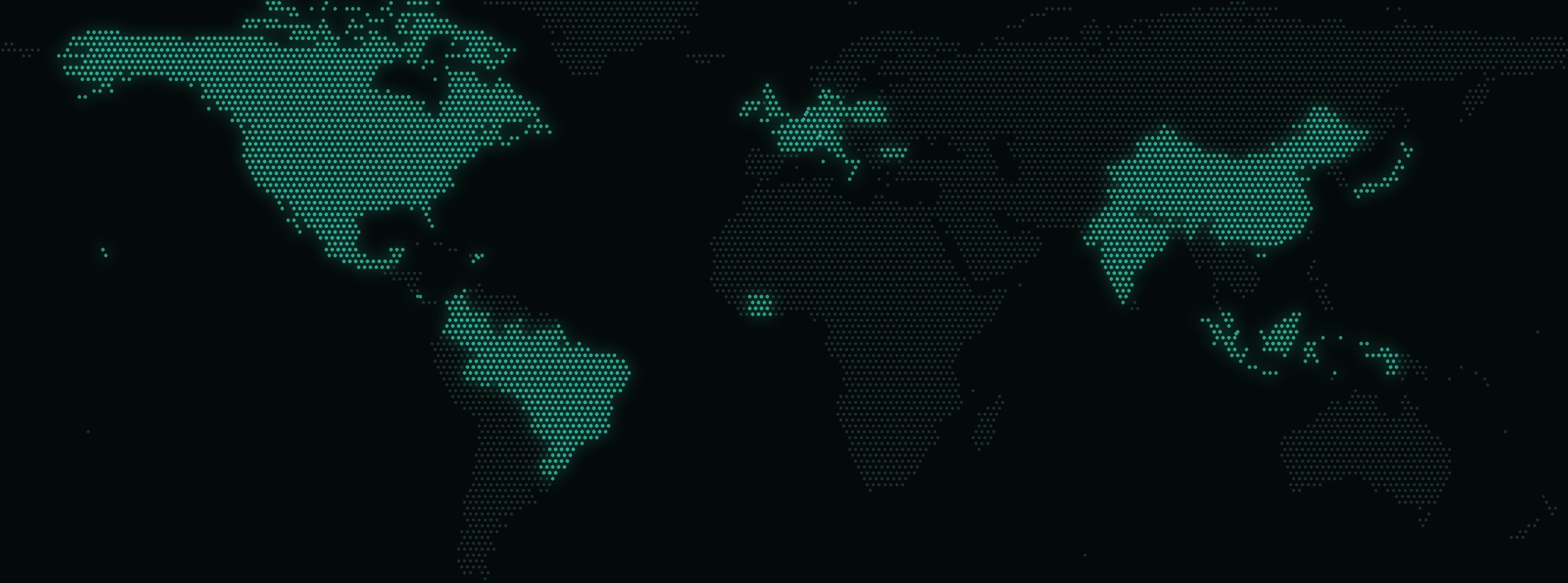 World map highlighting the 25 countries where Hunter Shore has delivered leadership appointments, including 25 US states, with offices in New York, Miami and London, and team members in Mexico City